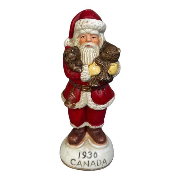Vintage Santa’s From Around The World 1930 Canada Ceramic Santa Figurine - Picture 1 of 5